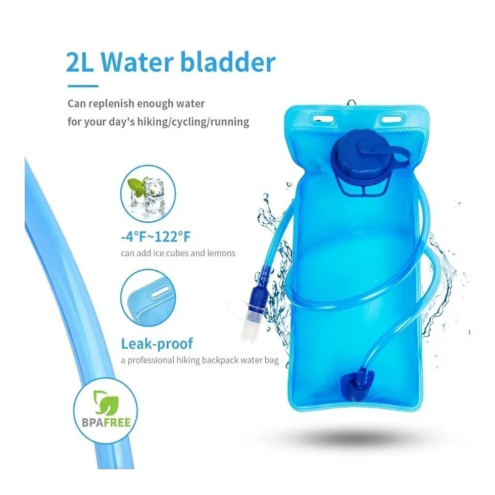 2L‎ Water Bladder Bag Hydration Backpack Pack Hiking Camping Cycling Outdoor NEW